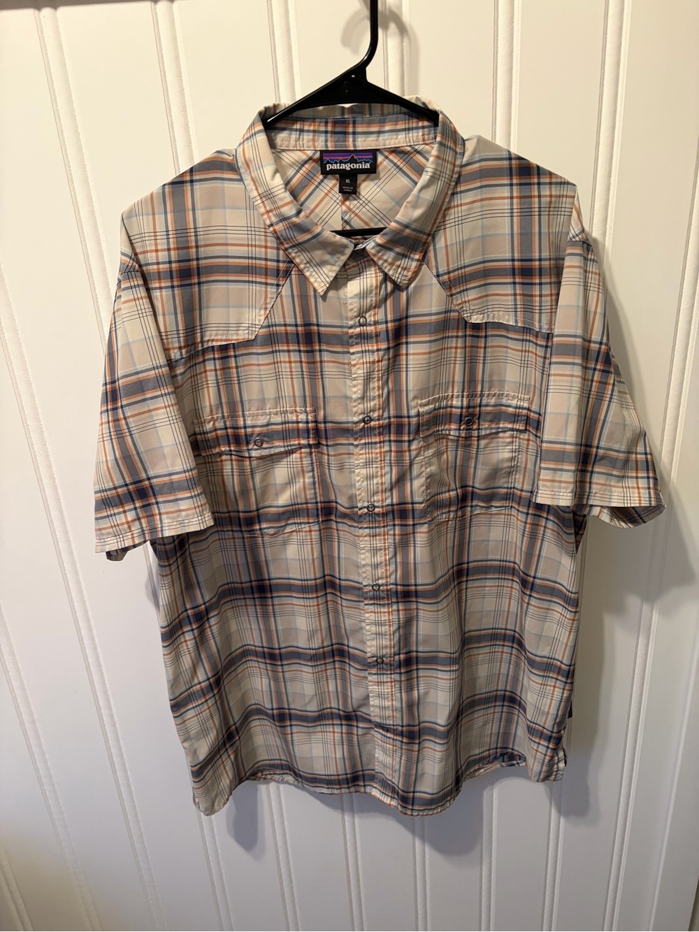 Patagonia Bandito Men's S/S Plaid Snap Button-Up Shirt XL Hiking Fishing